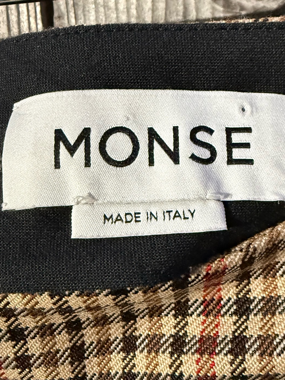 MONSE Brown Checked Cropped Ankle Pants - Picture 7 of 7